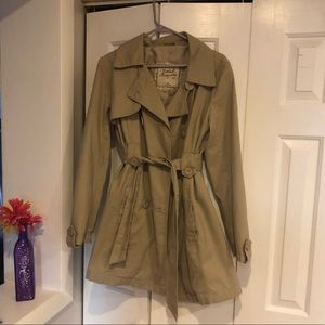 Khaki trench coat